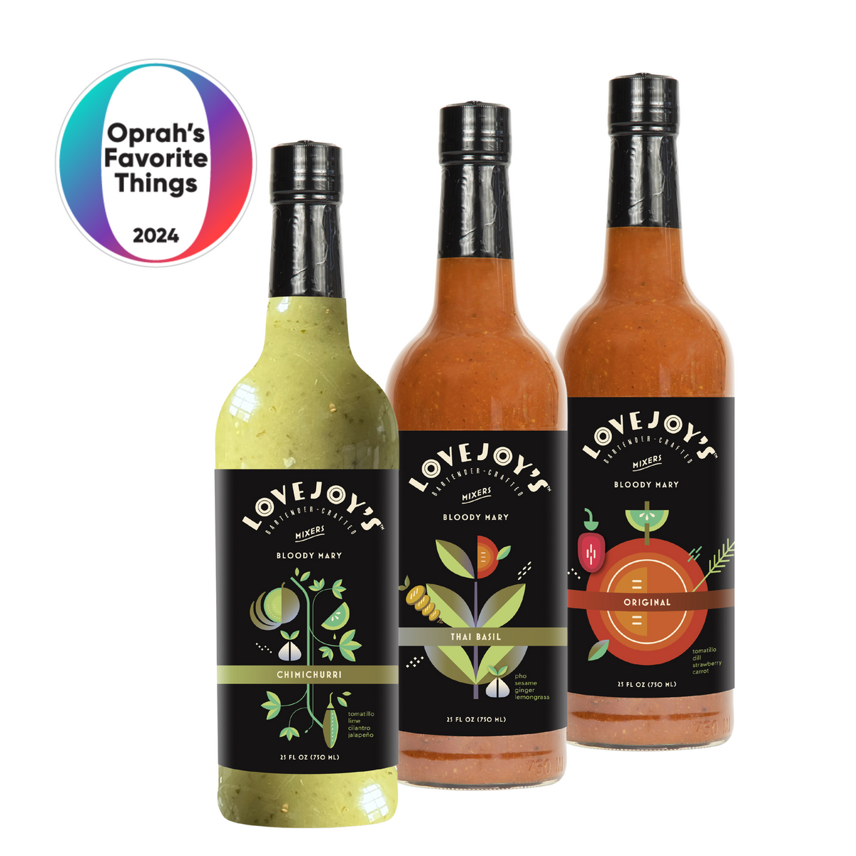 Lovejoy's Bloody Mary Mix | 3-Flavor Variety Pack (3 × 750 ml
