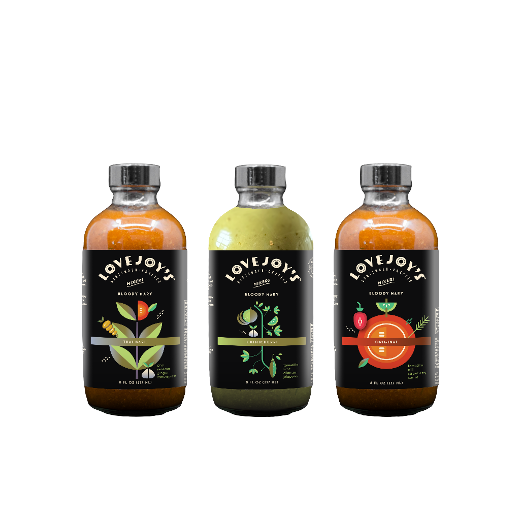 Lovejoy's Bloody Mary Mix Trio | 3 Bottles, 6 Cocktails