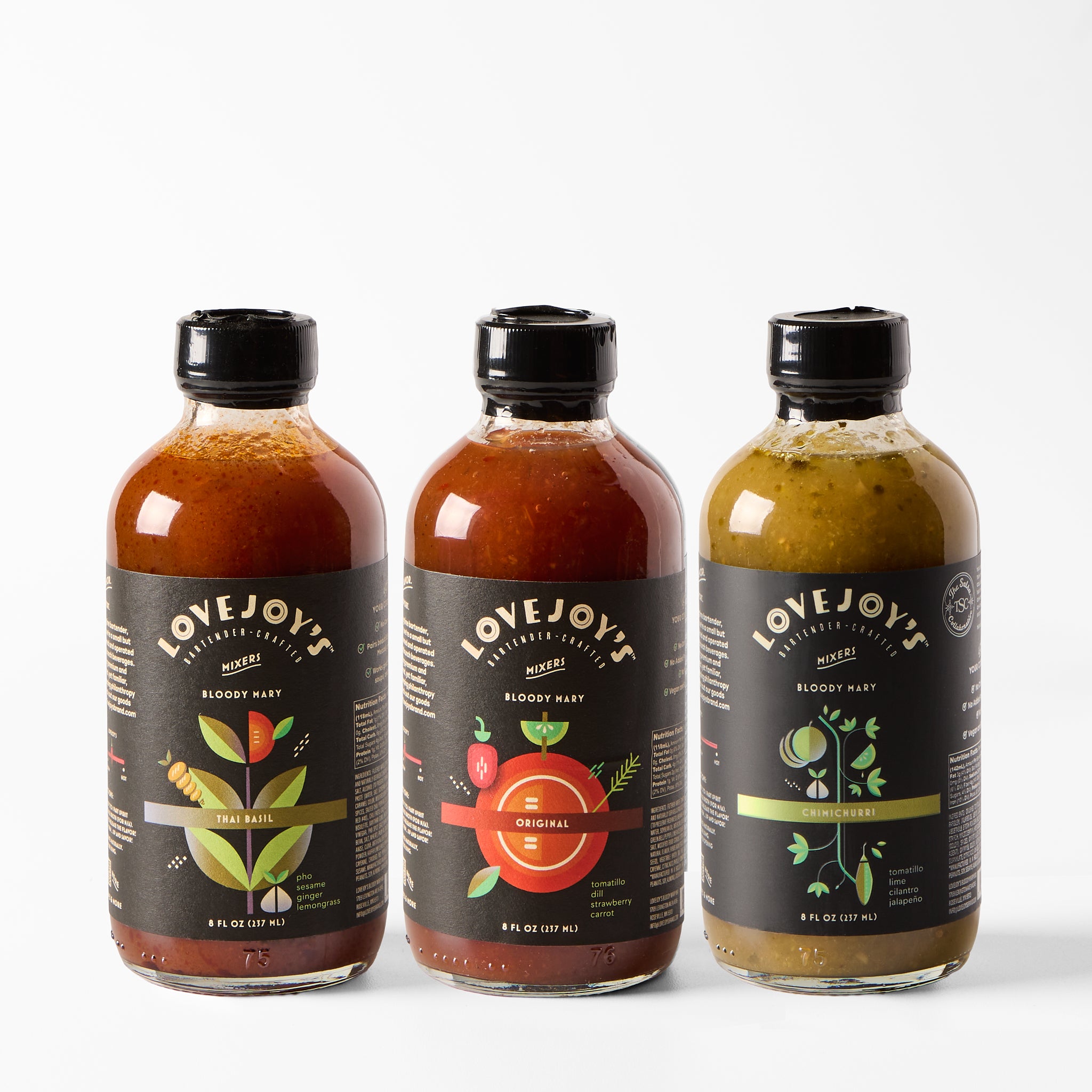 Lovejoy's Bloody Mary Mix Trio | 3 Bottles, 6 Cocktails
