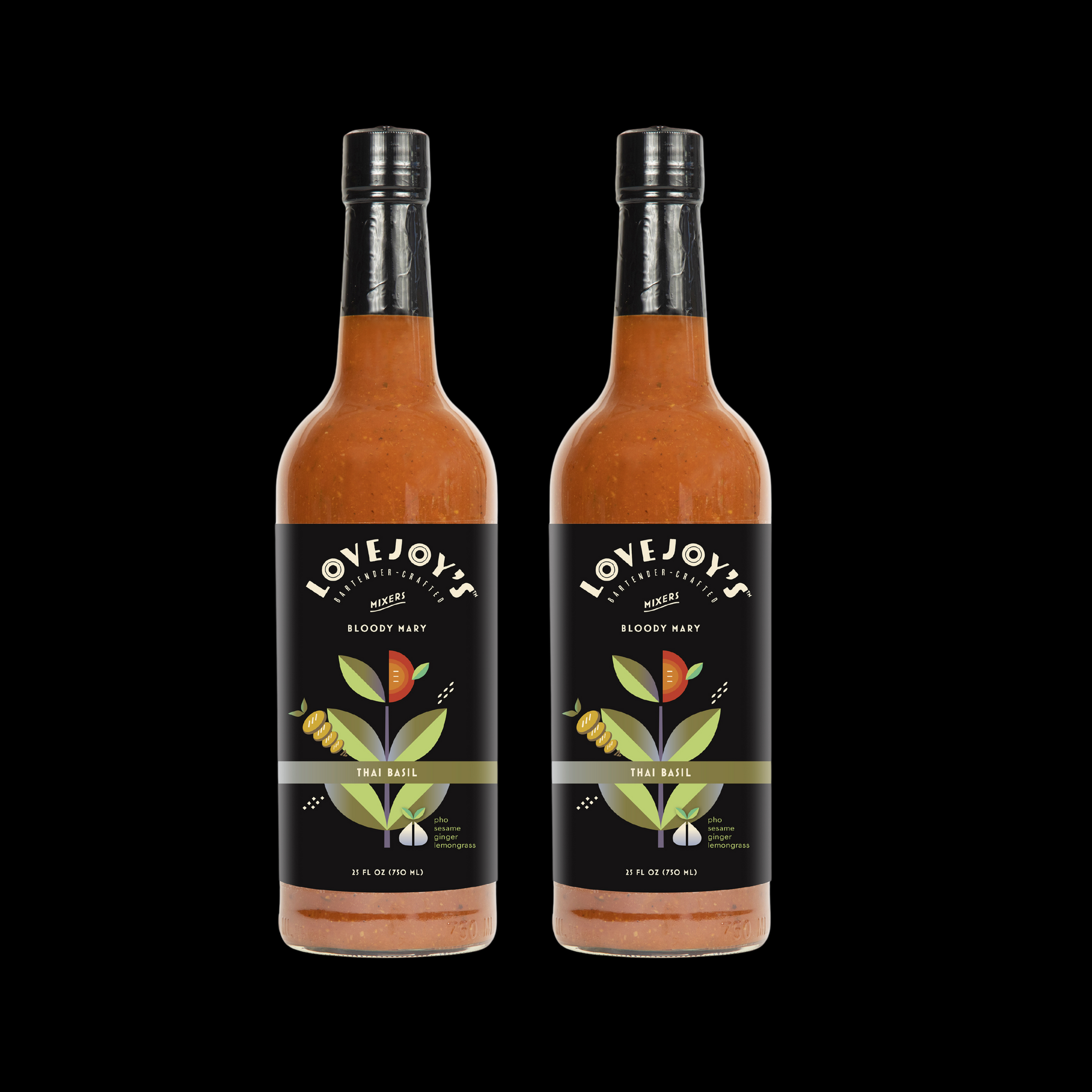 2-Pack, Thai Basil Bloody Mary Mix 25oz(750ml)