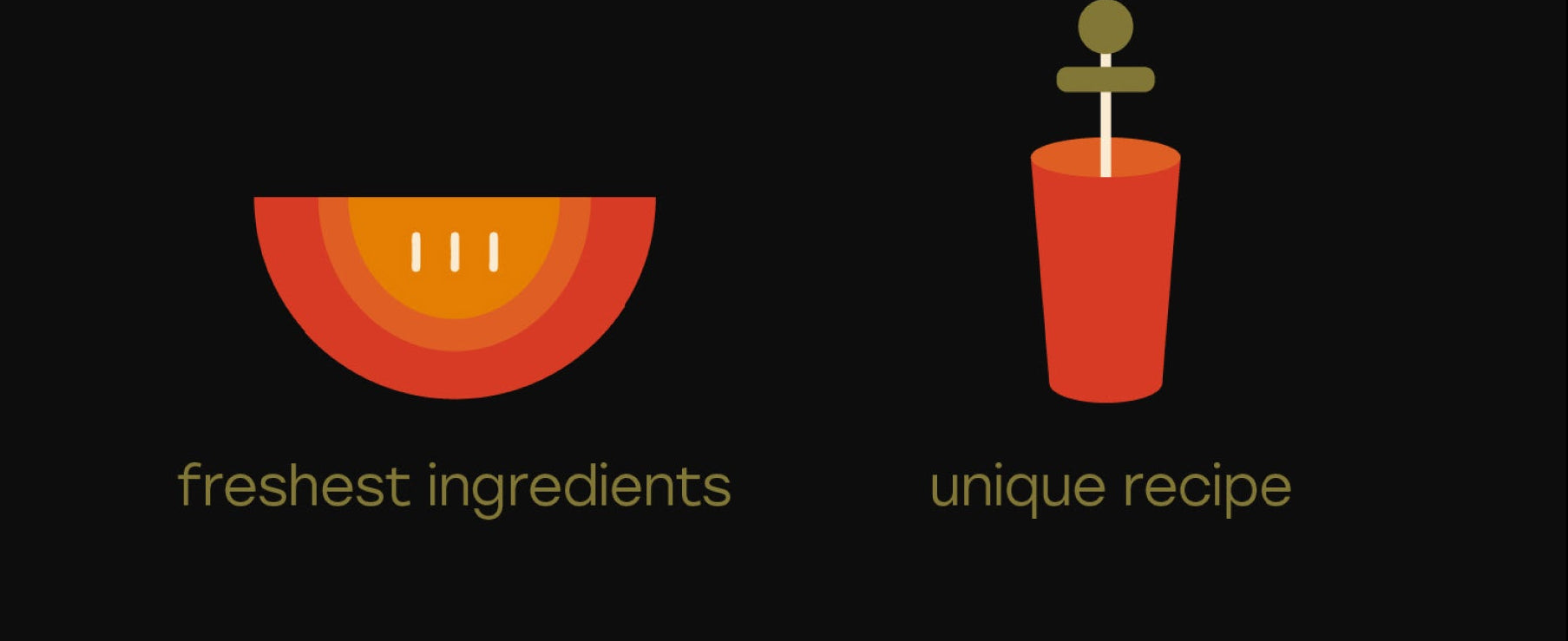 5% giving back, freshest ingredients and unique recipe.