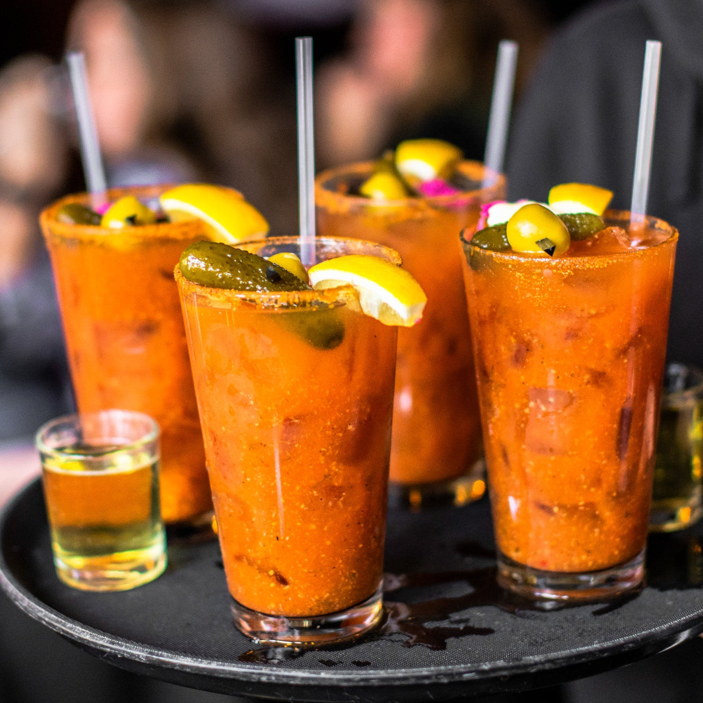 Tray of Lovejoy's Bloody Marys.